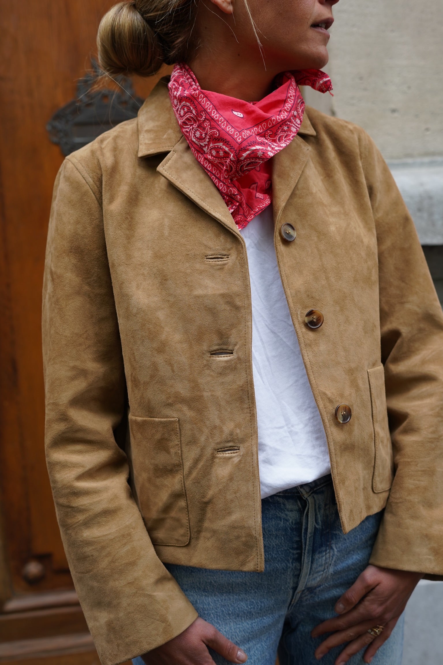Alix camel suede jacket