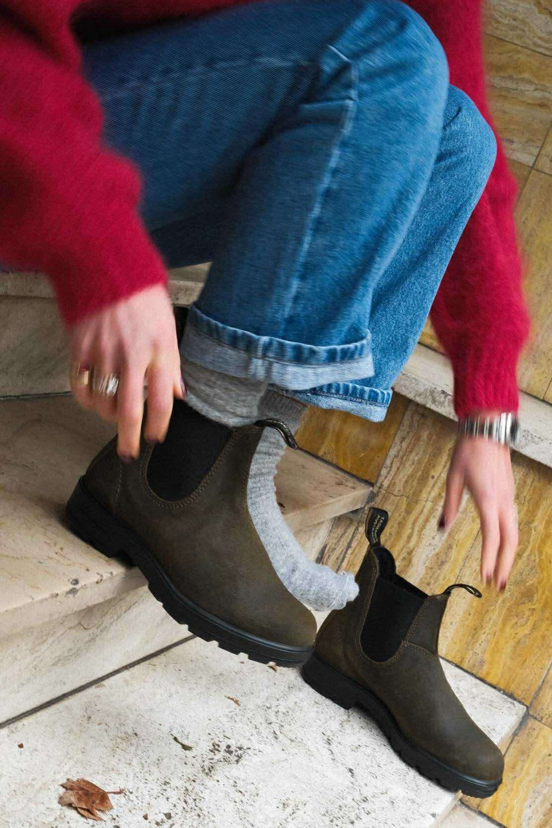 Boots Blundstone Waxed Suede Dark Olive