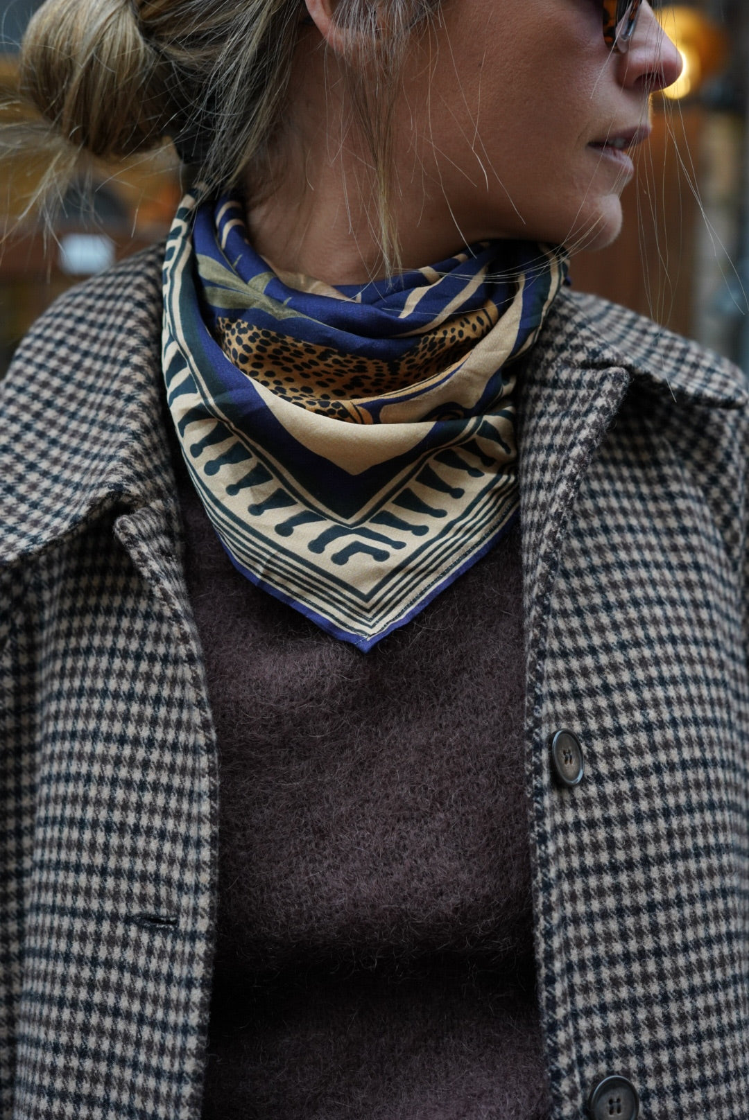 Foulard GEORGIA motif marine