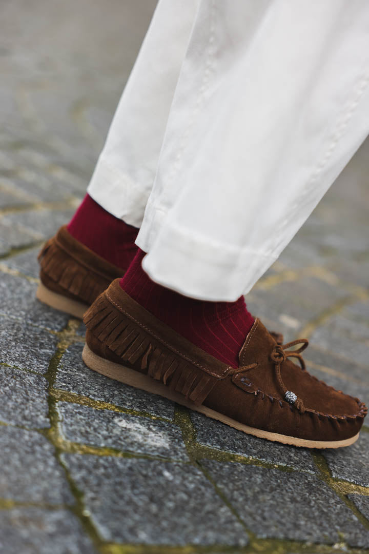 Mocassins daim chocolat