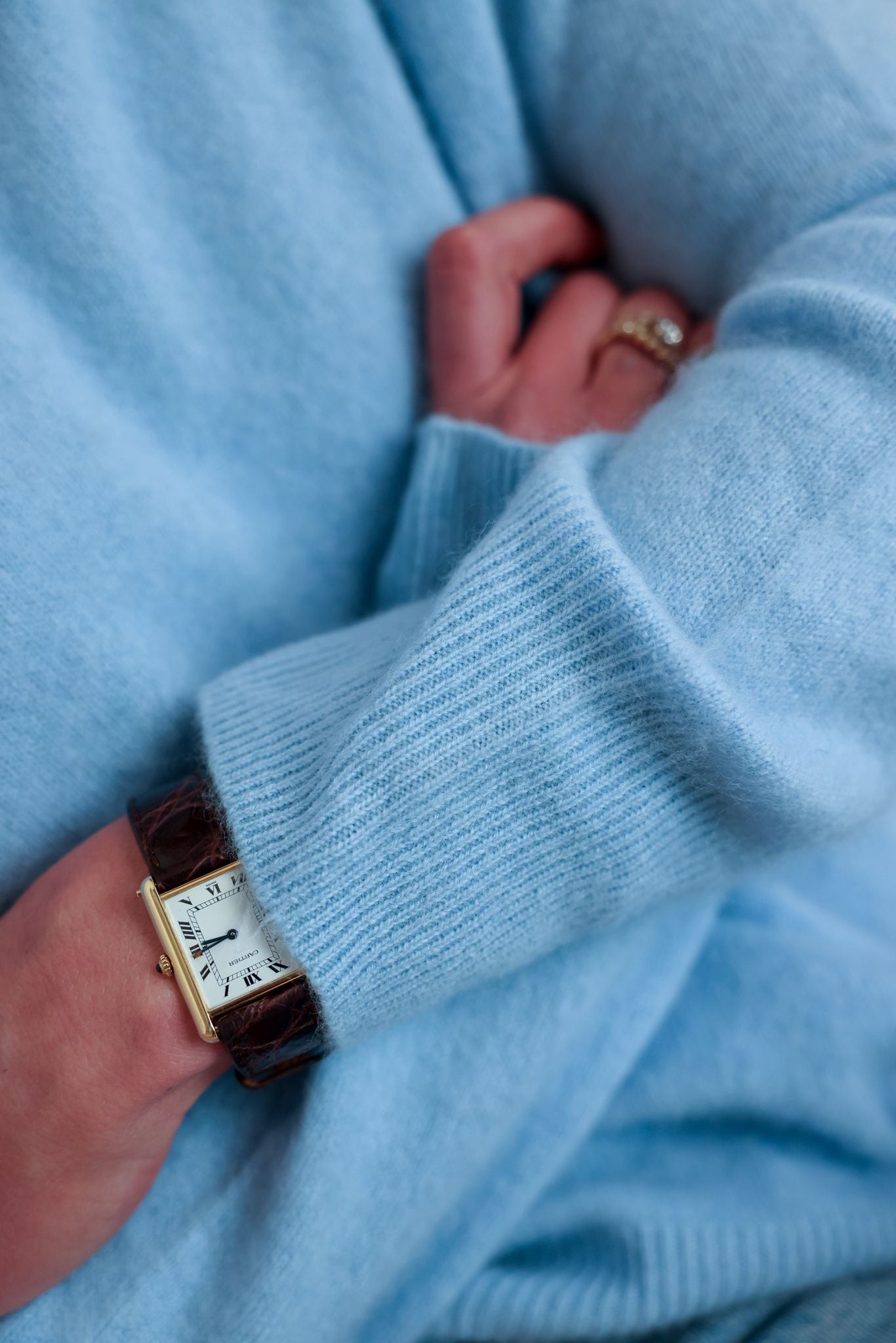 Pull Augustin laine bleu ciel