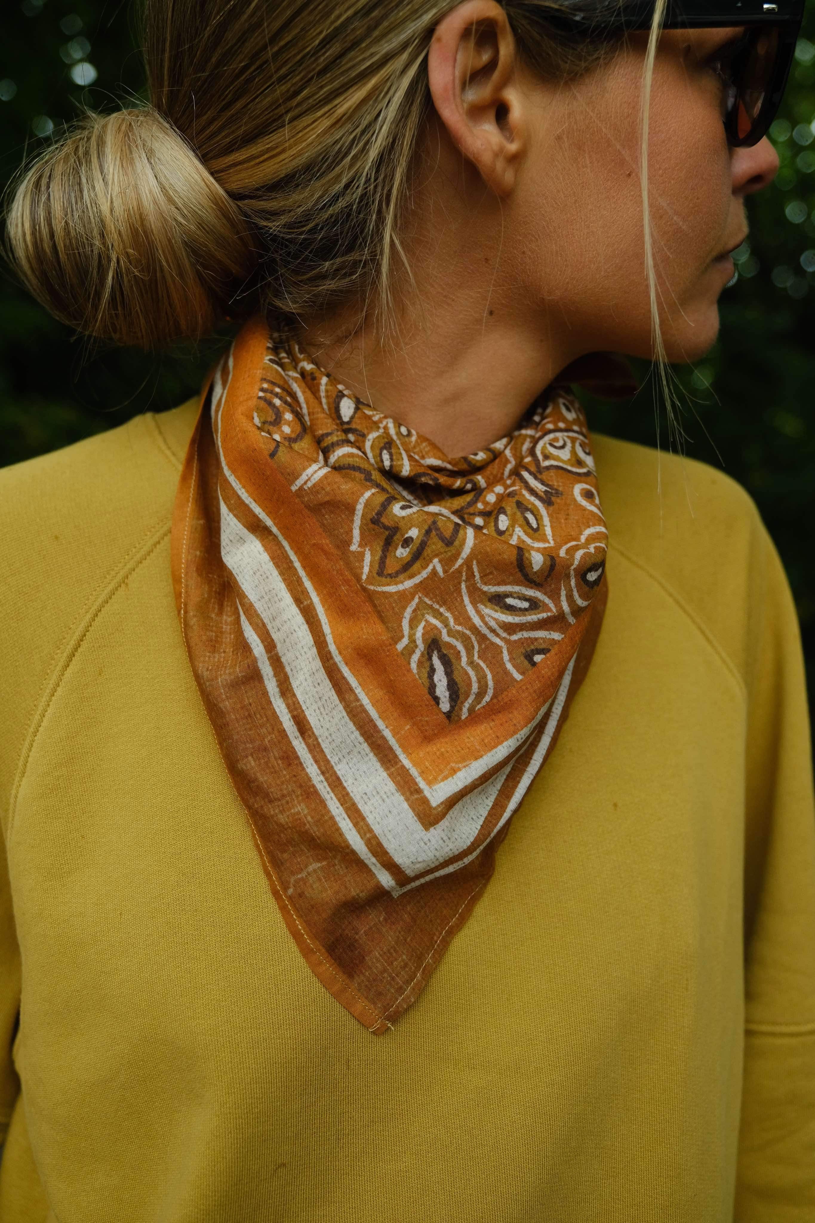 Foulard TOM motif orange