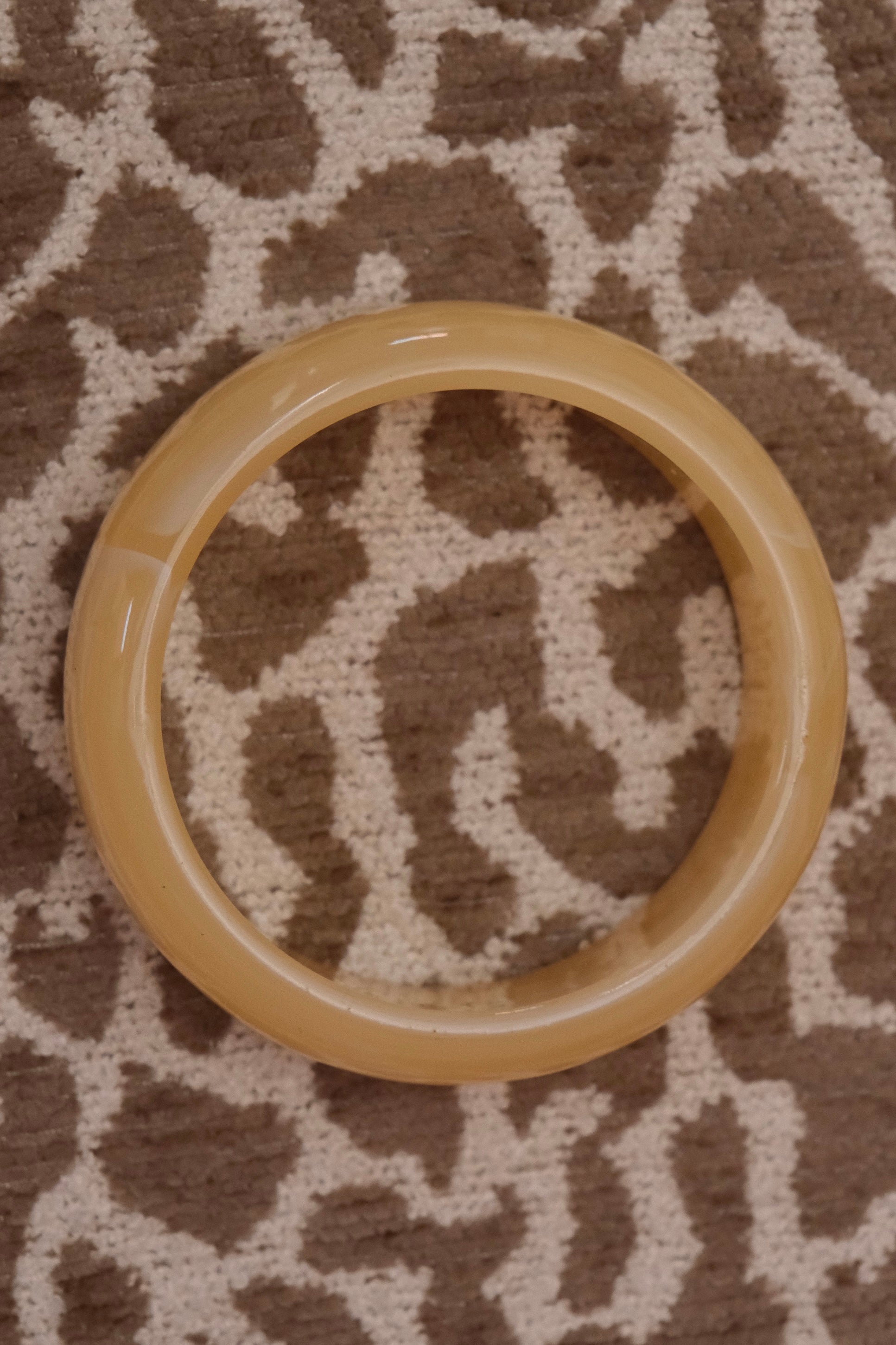 Thick Ecru Resin Bangle