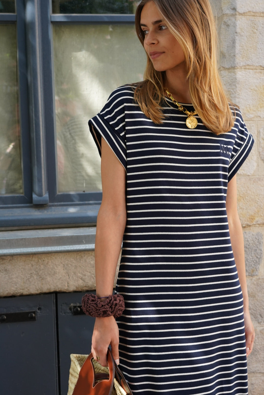 Robe t-shirt Esmée marinière