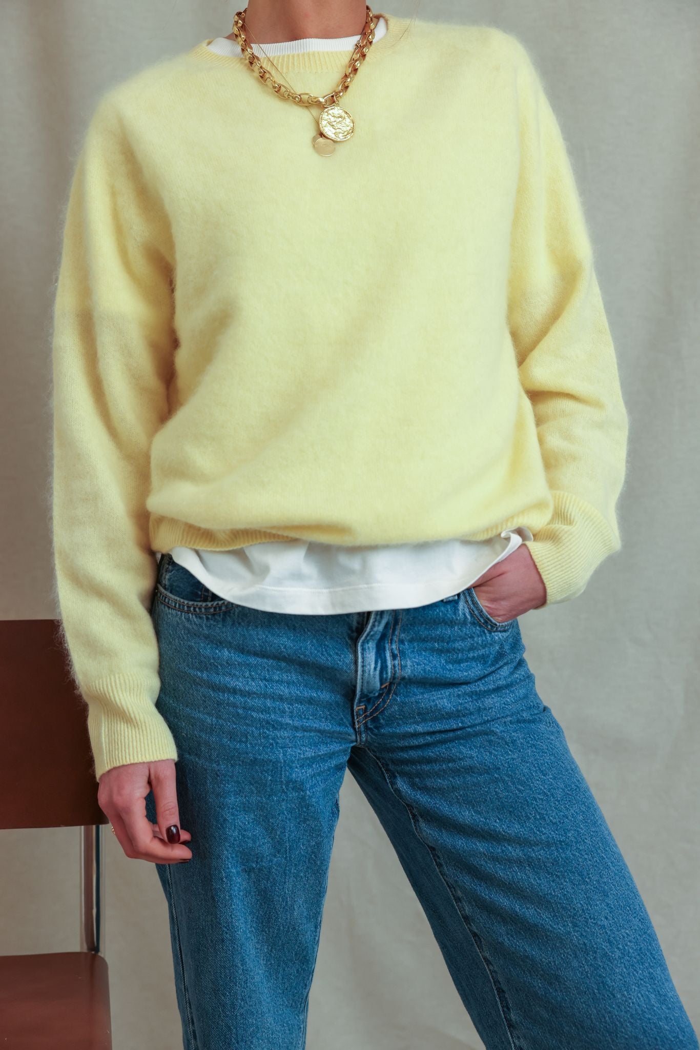 Pull Augustin laine jaune