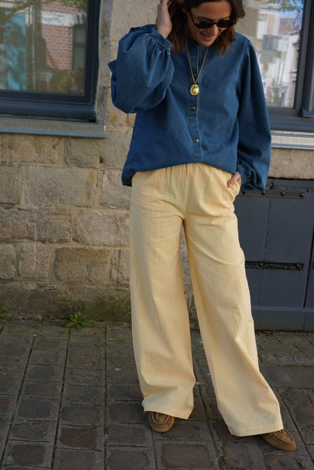 Pantalon ARTHUR vichy jaune