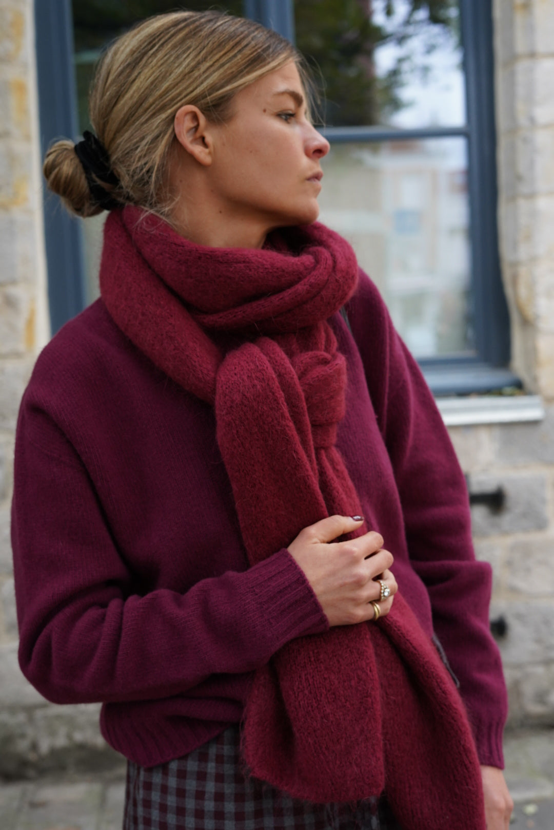 Echarpe Ellie bordeaux