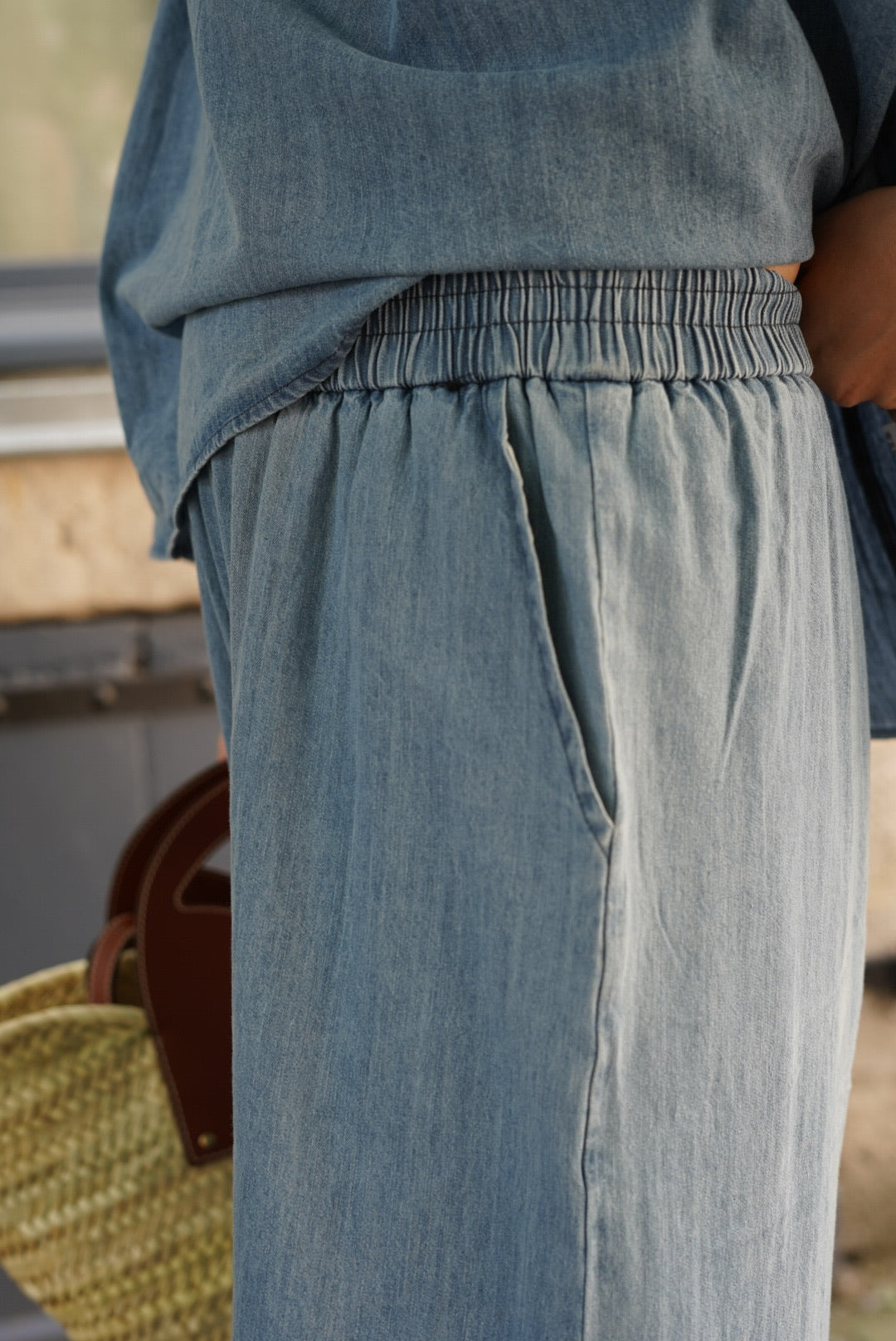 Pantalon Théophile denim clair