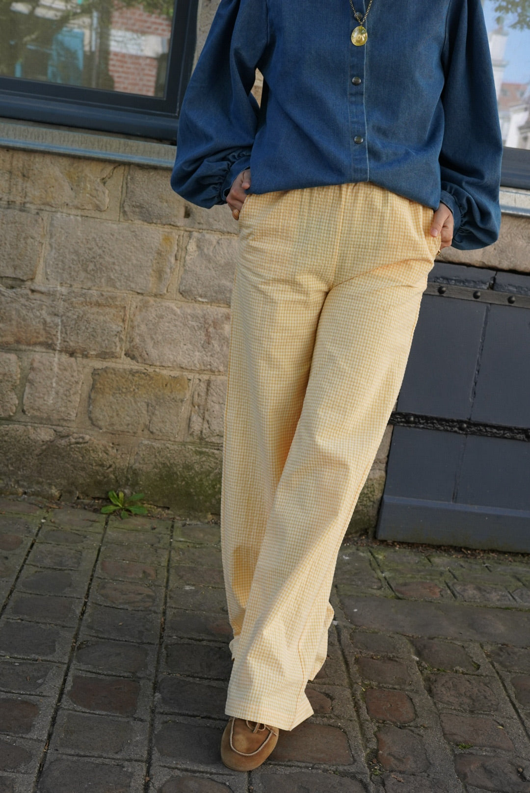 Pantalon ARTHUR vichy jaune