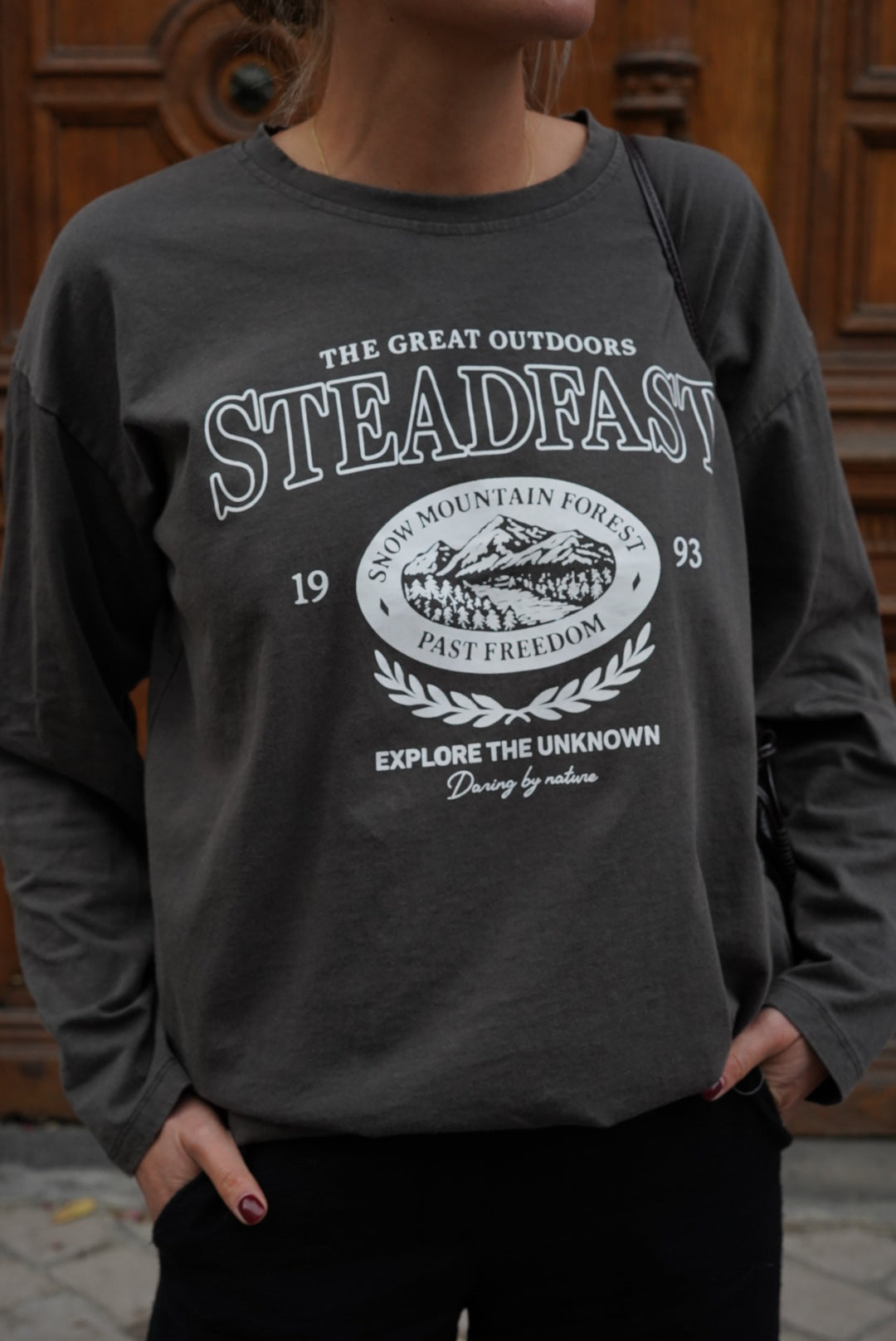 T-shirt Simon inscription anthracite