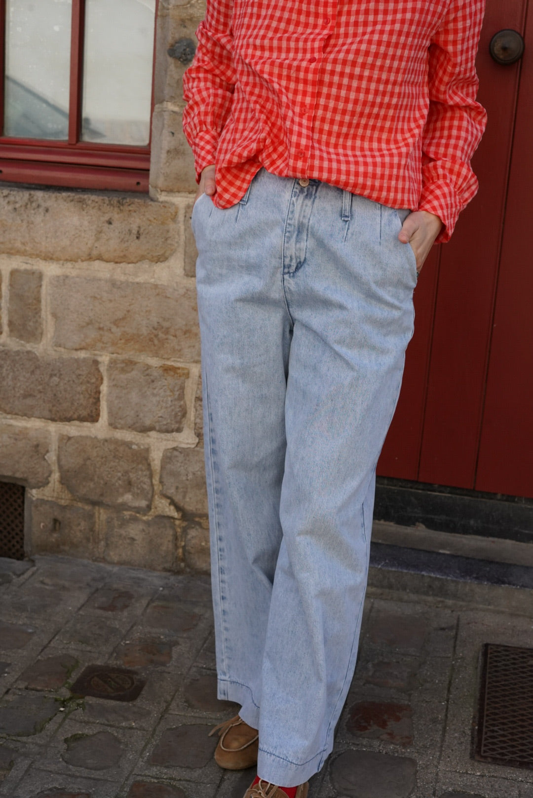 Jean large Jules denim clair