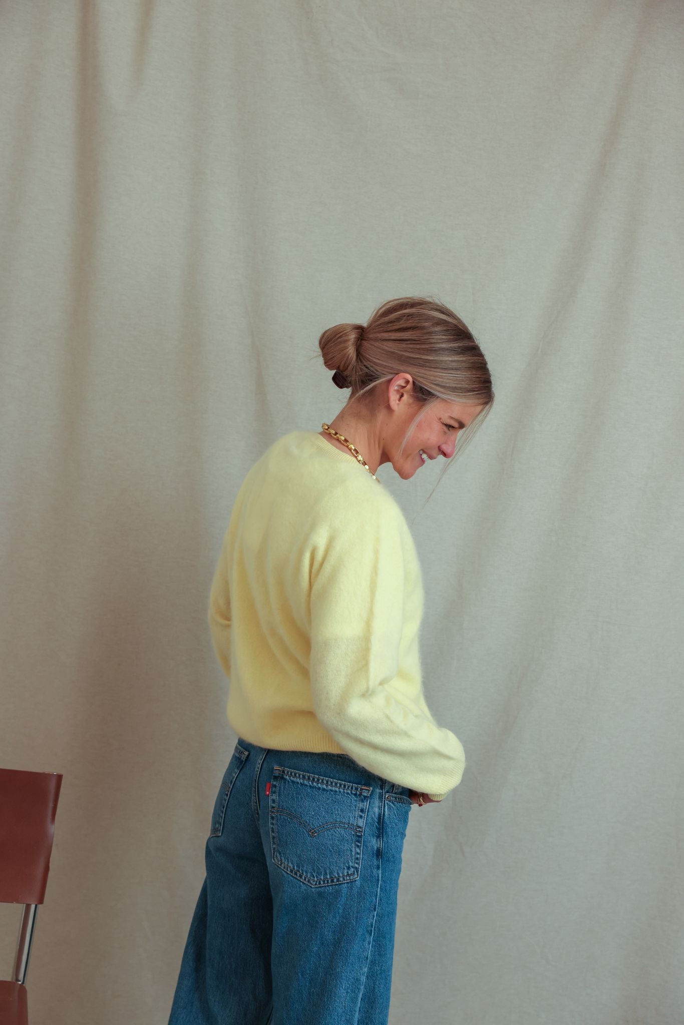 Pull Augustin laine jaune