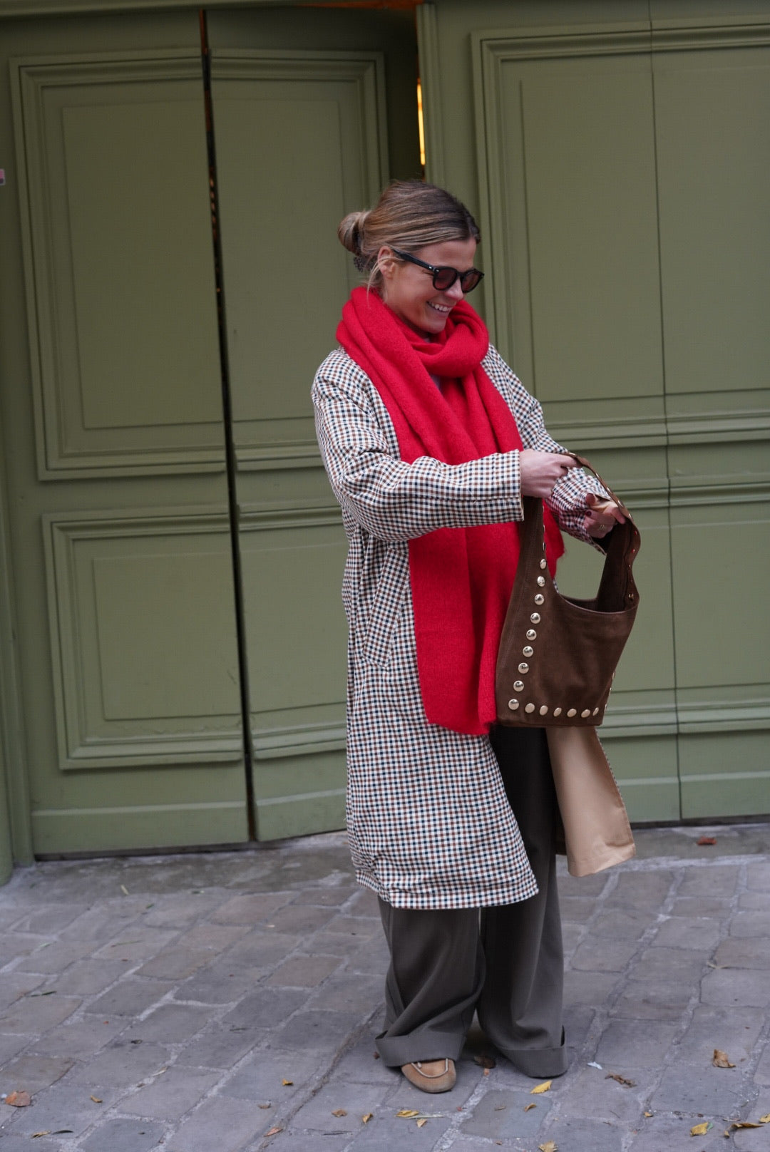 Trench Amaury réversible beige/vichy