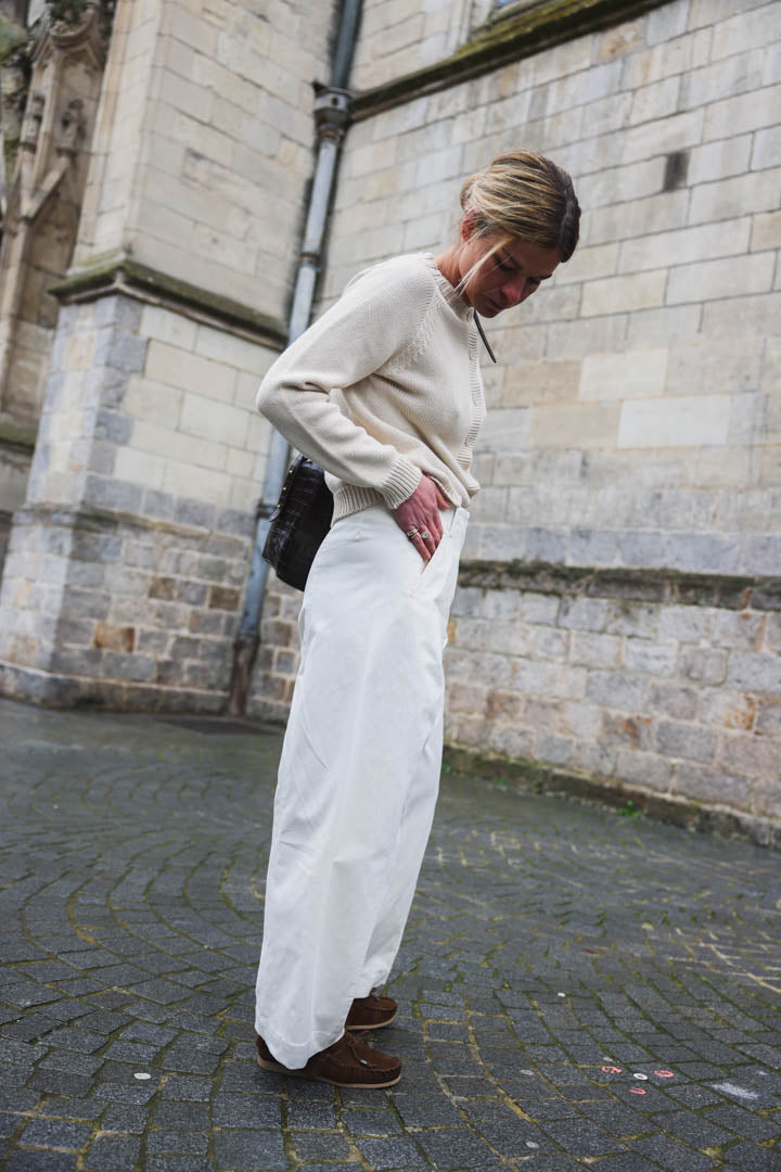 Pantalon Louis barrel écru