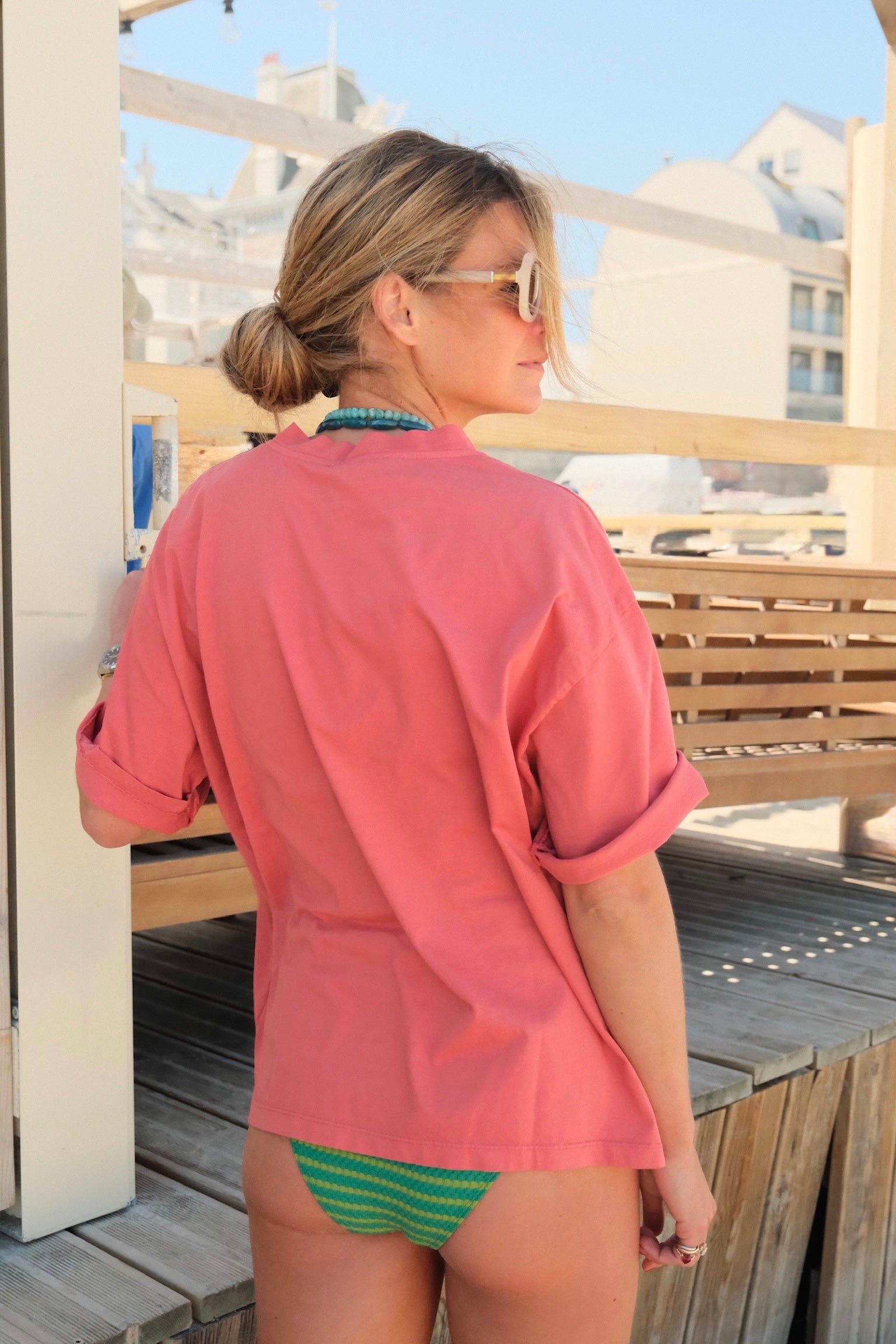 T-shirt Achille rose terracotta