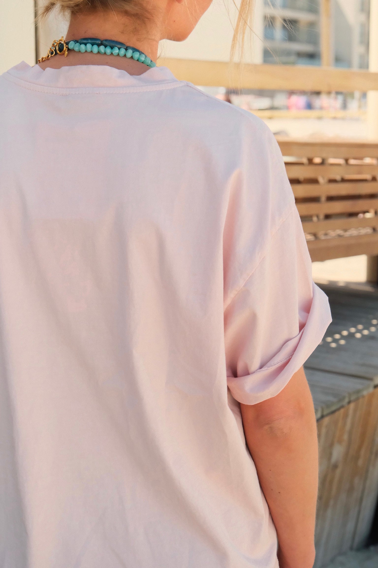 T-shirt Achille rose pâle