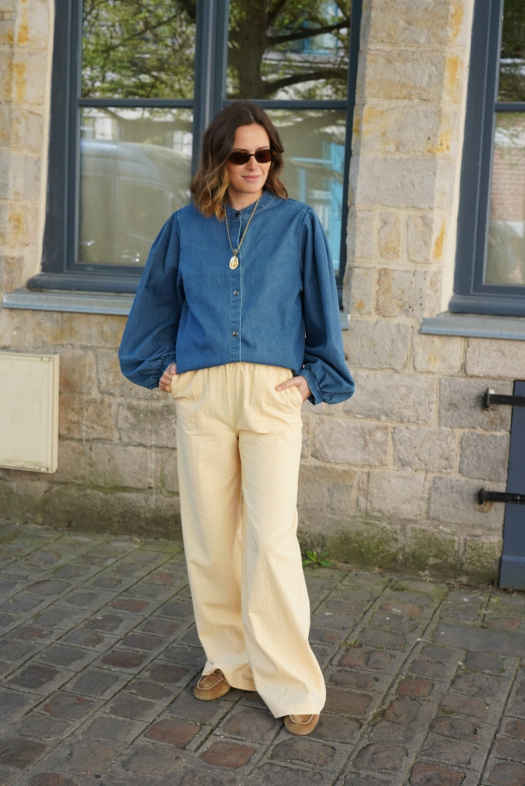 Pantalon ARTHUR vichy jaune