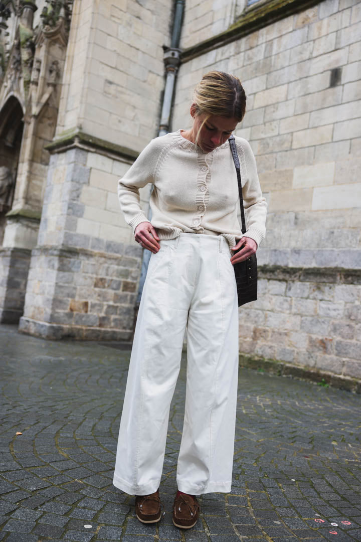 Pantalon Louis barrel écru