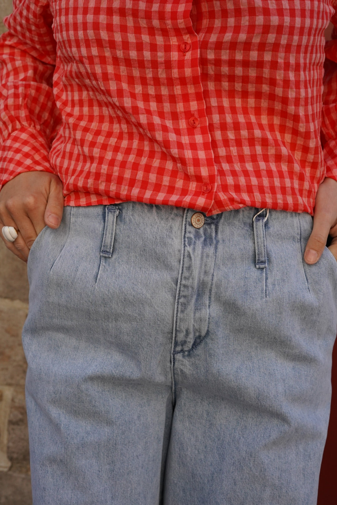 Jean large Jules denim clair