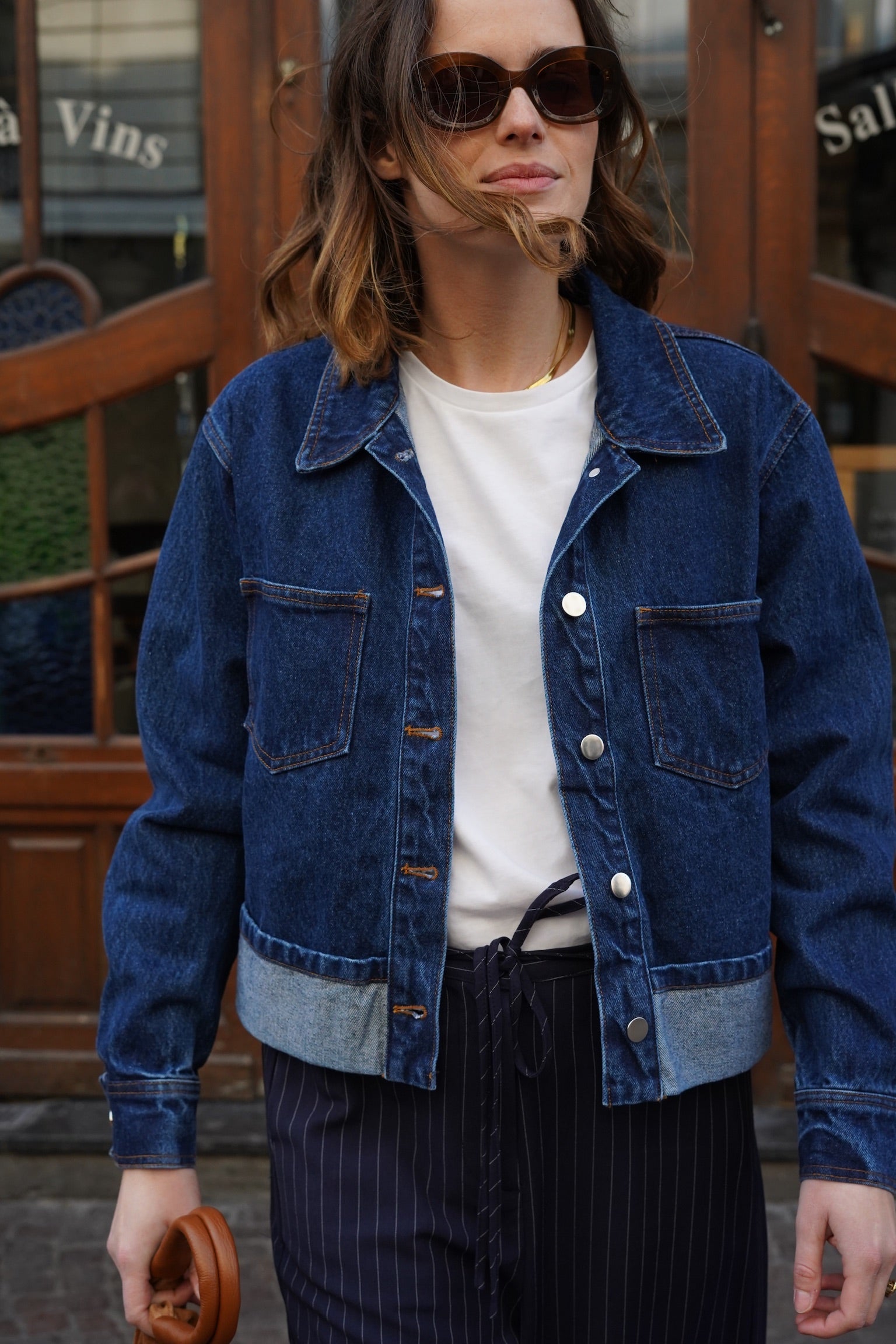 Veste revers Roxane denim
