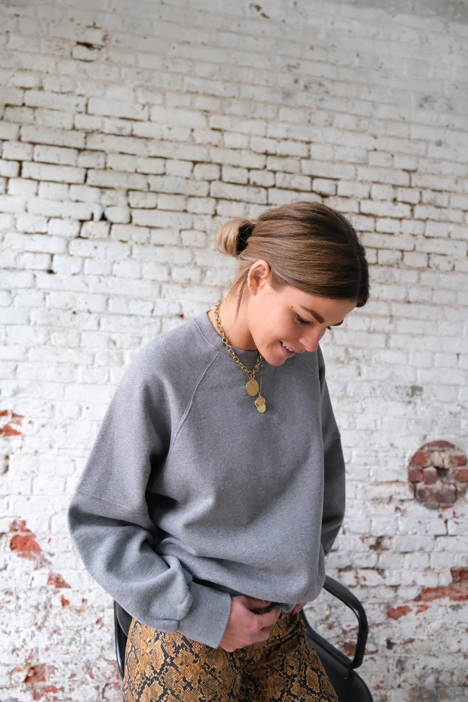 Sweat JOSEPH gris chiné