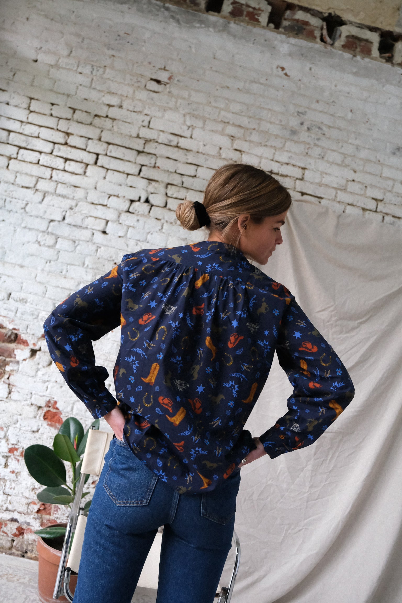 Chemise MARIA cowboy marine