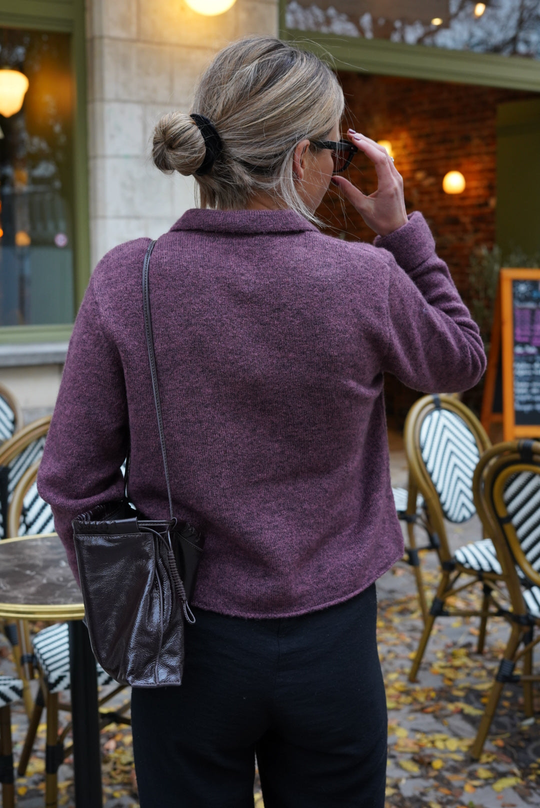 Gilet Alexandre prune