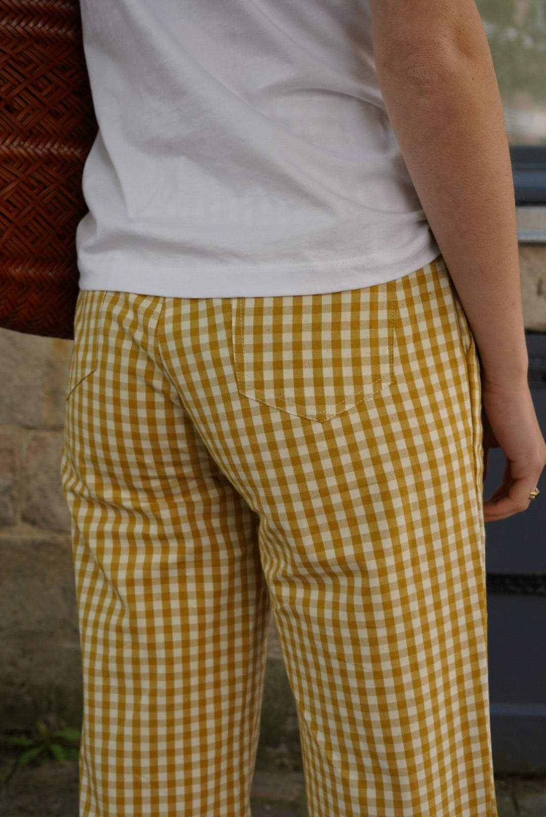 Pantalon Emile vichy jaune