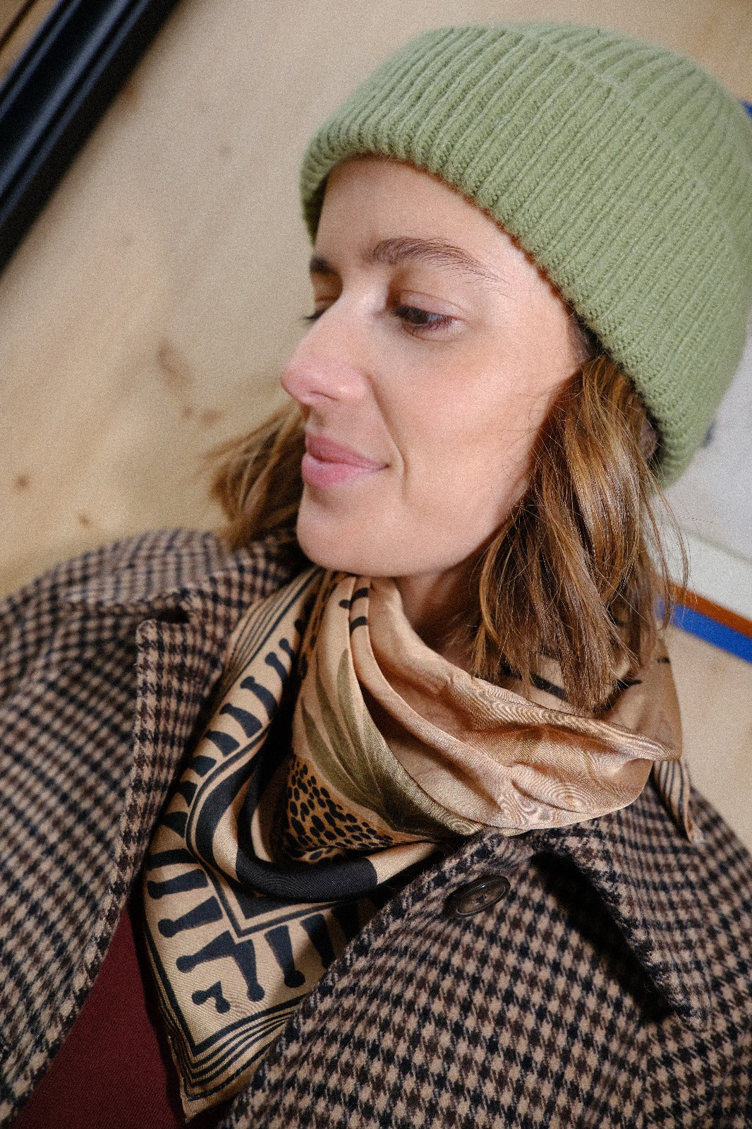 Foulard GEORGIA motif beige