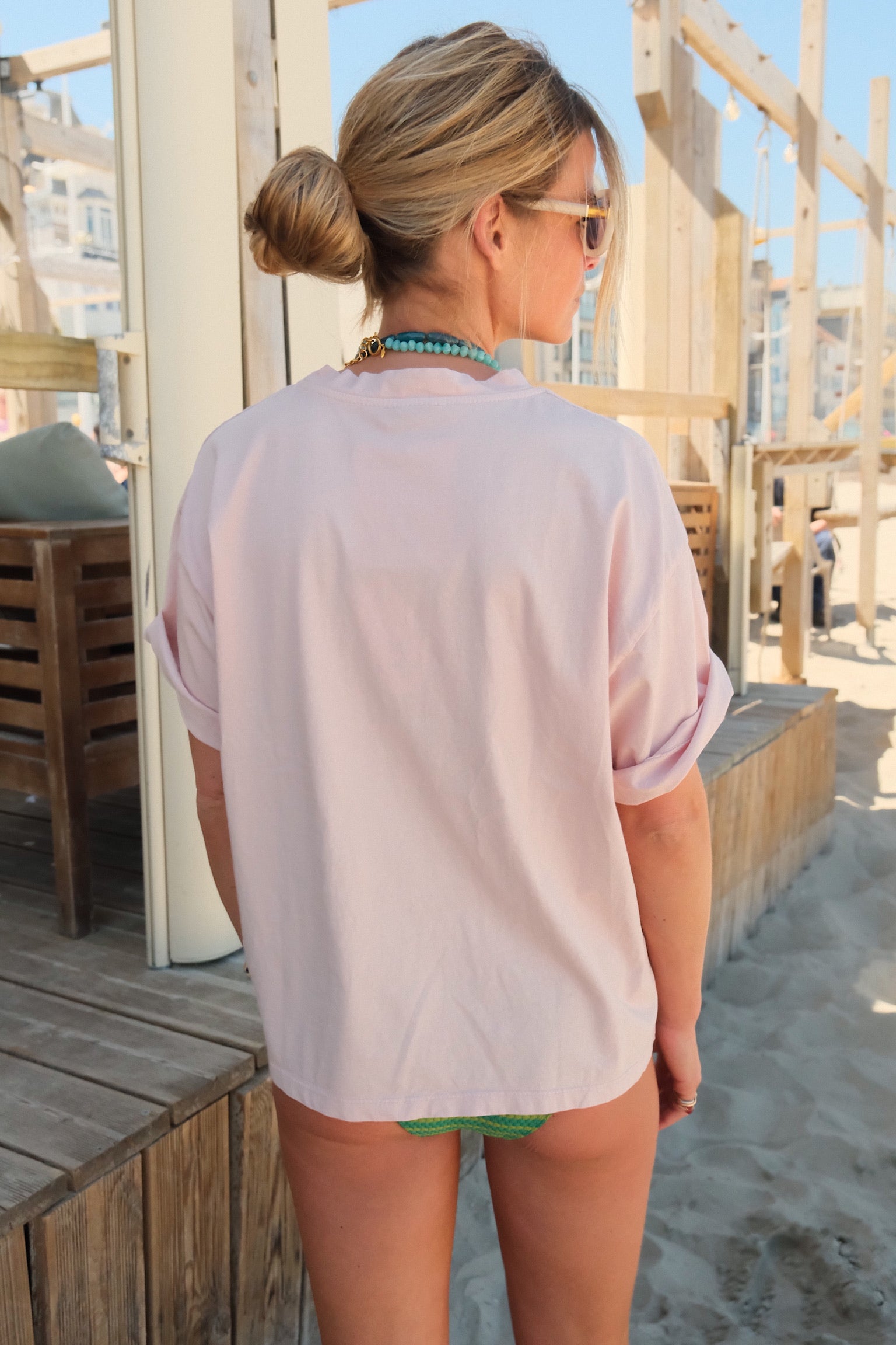 T-shirt Achille rose pâle