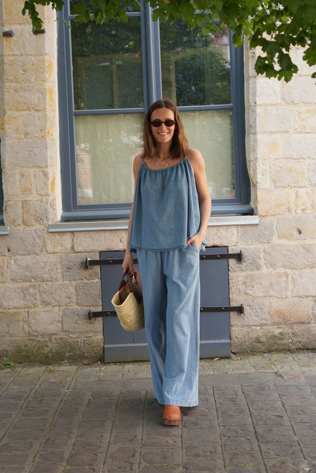 Pantalon Théophile denim clair
