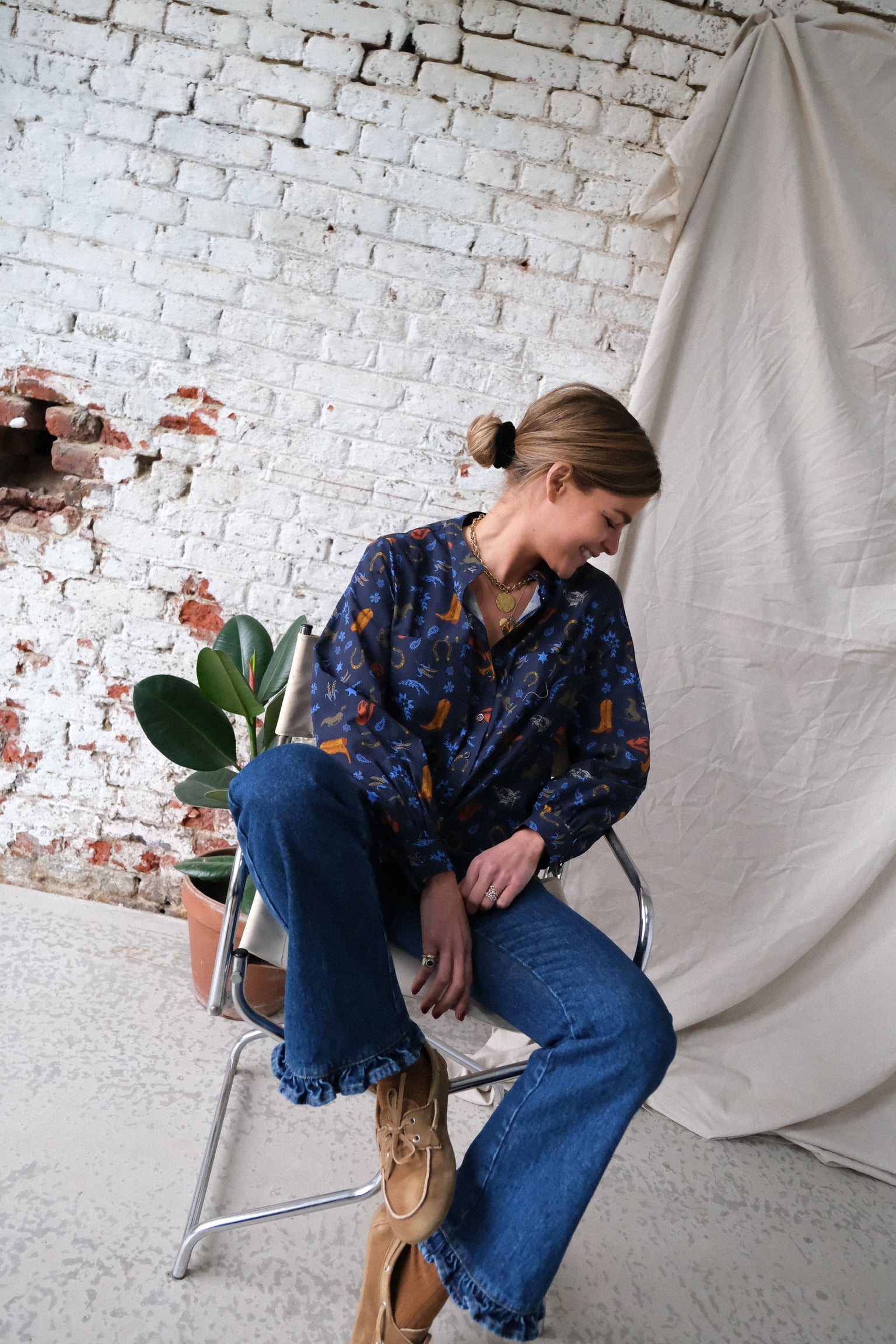 Chemise MARIA cowboy marine