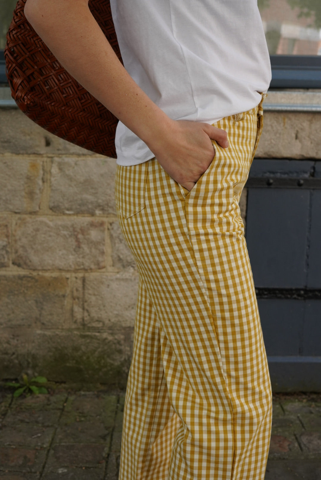 Pantalon Emile vichy jaune