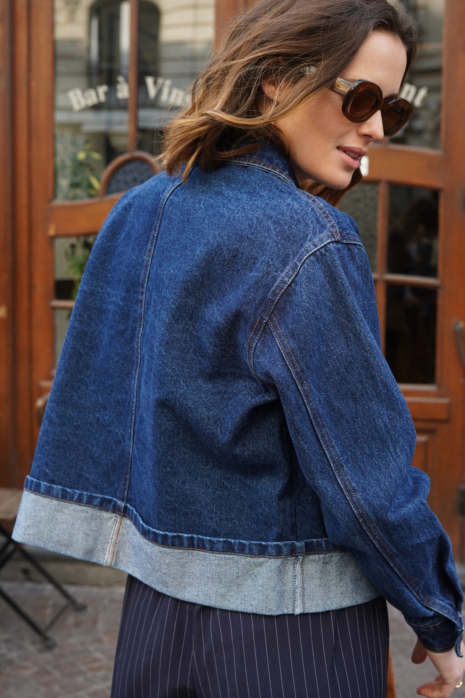 Veste revers Roxane denim