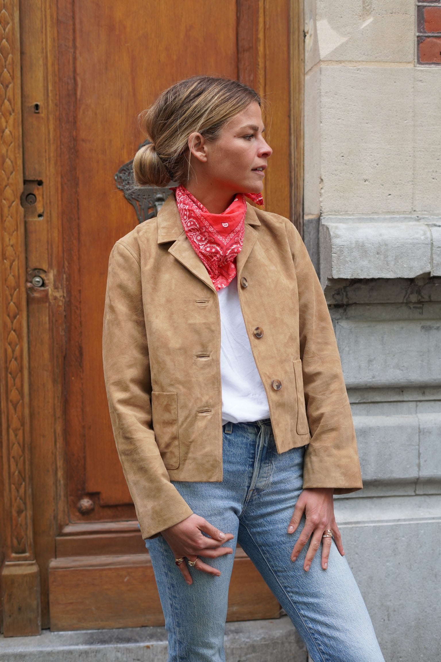 Veste Alix daim camel