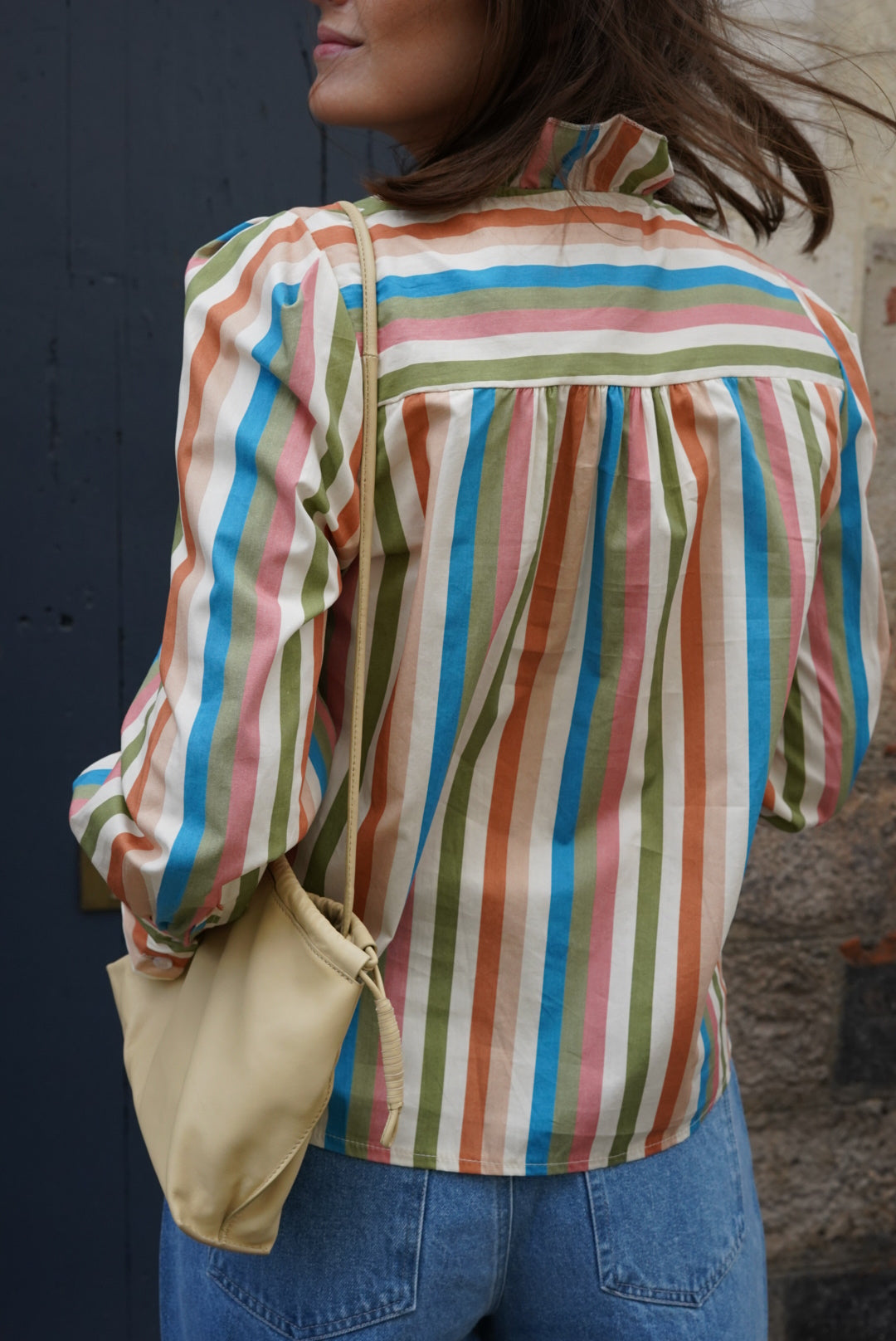 Chemise Marilou rayure multicolore bleu