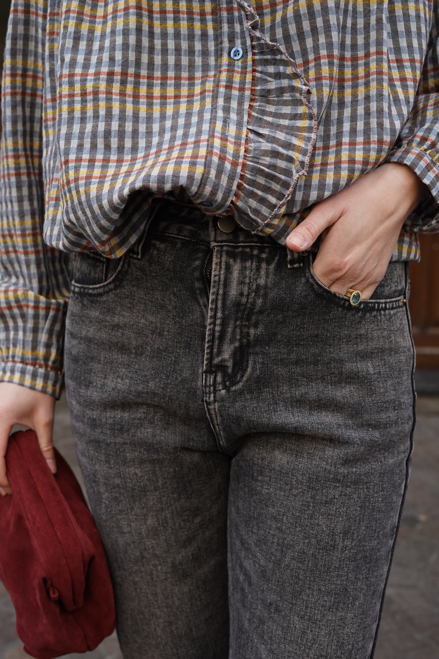 Jean Charlie denim gris foncé