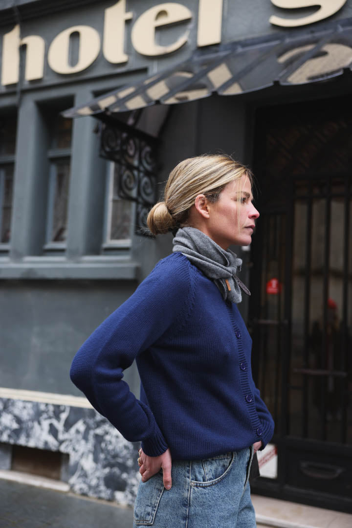 Foulard Ernest maille gris