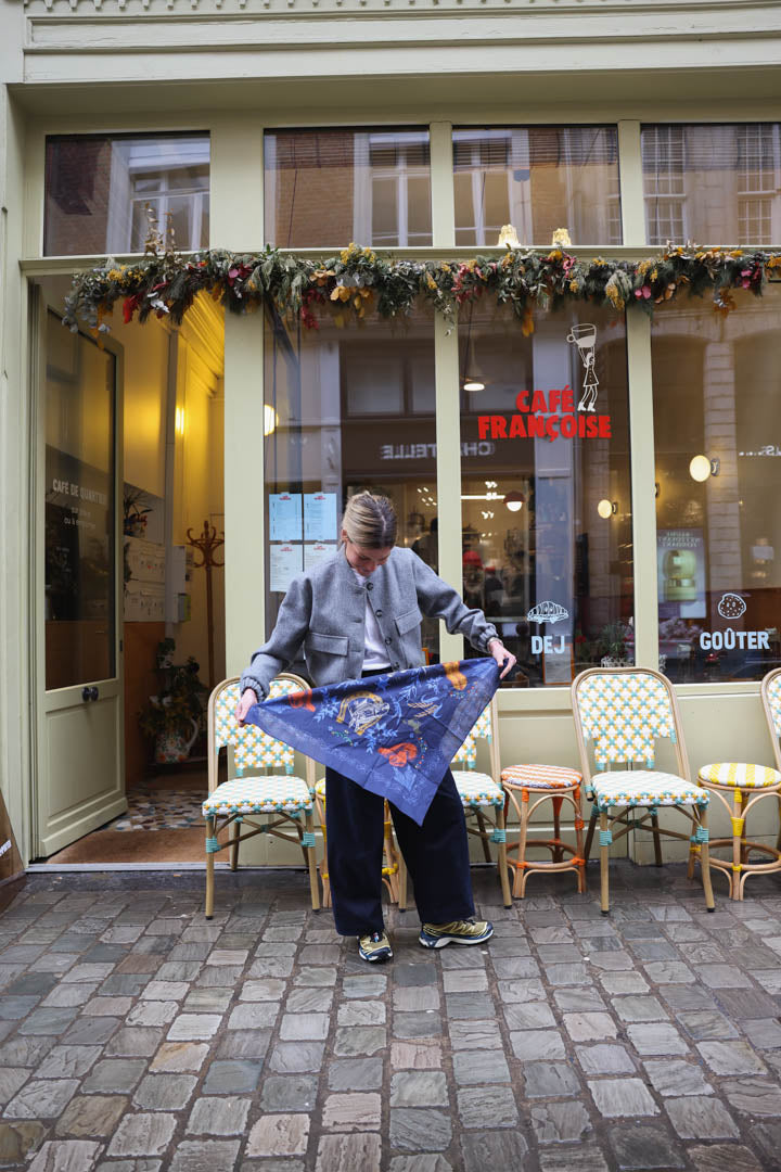 Foulard GEORGES motif marine