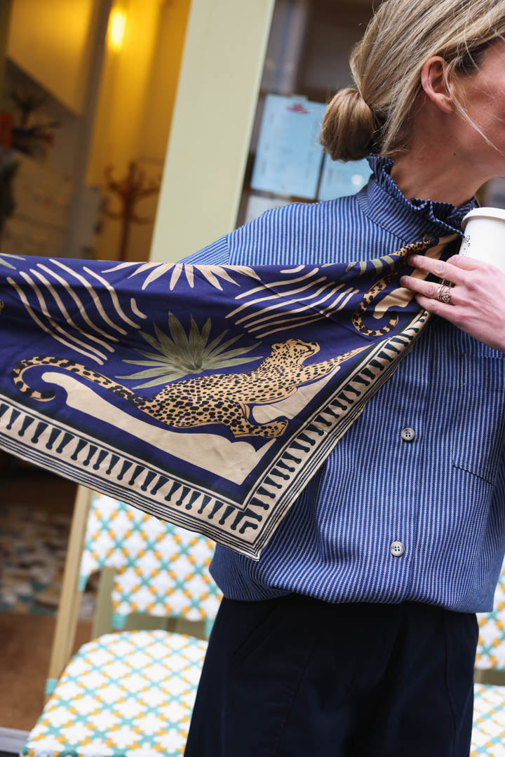 Foulard GEORGIA motif marine