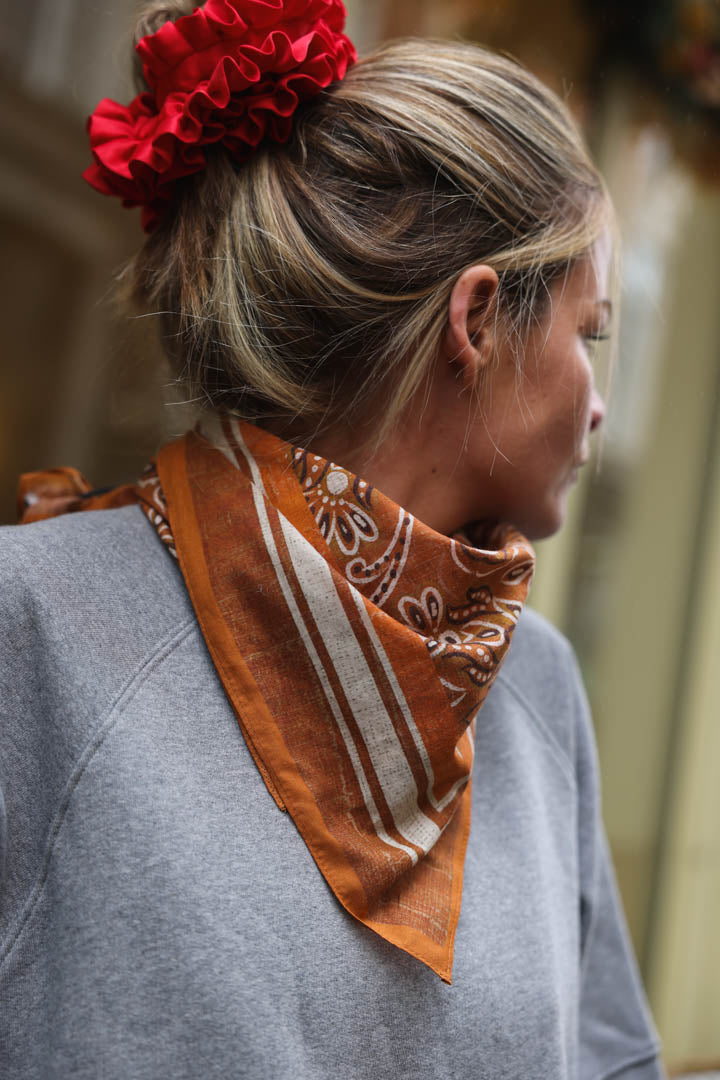 Foulard TOM motif orange