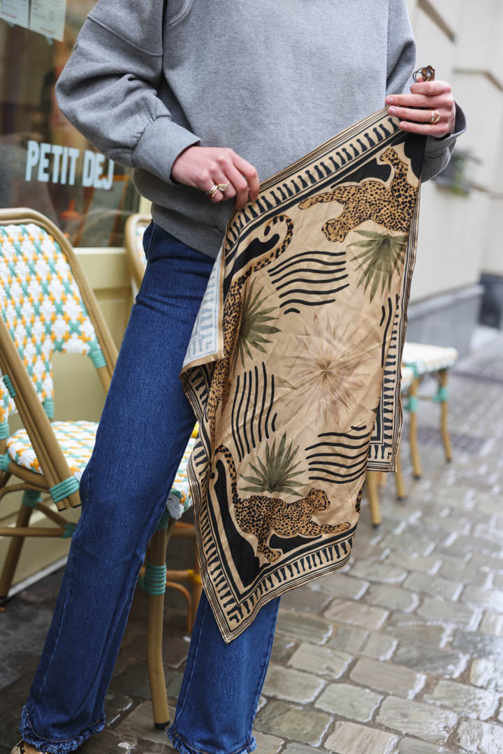 Foulard GEORGIA motif beige