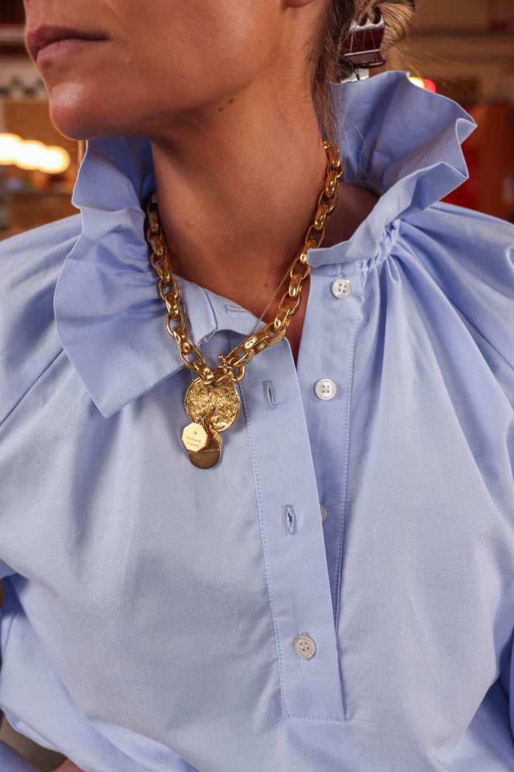 Blouse ISAURE bleu ciel