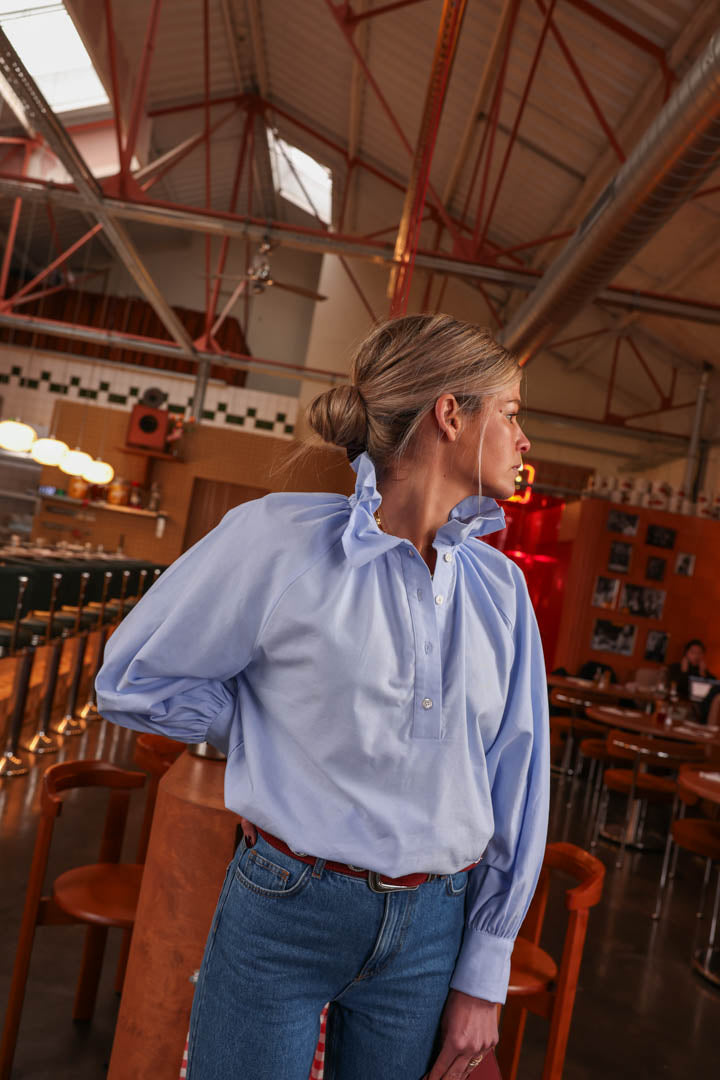 Blouse ISAURE bleu ciel