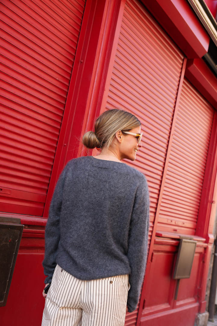 Pull Augustin laine gris