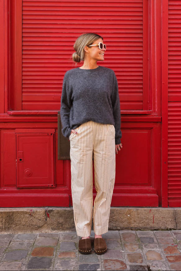 Pull Augustin laine gris