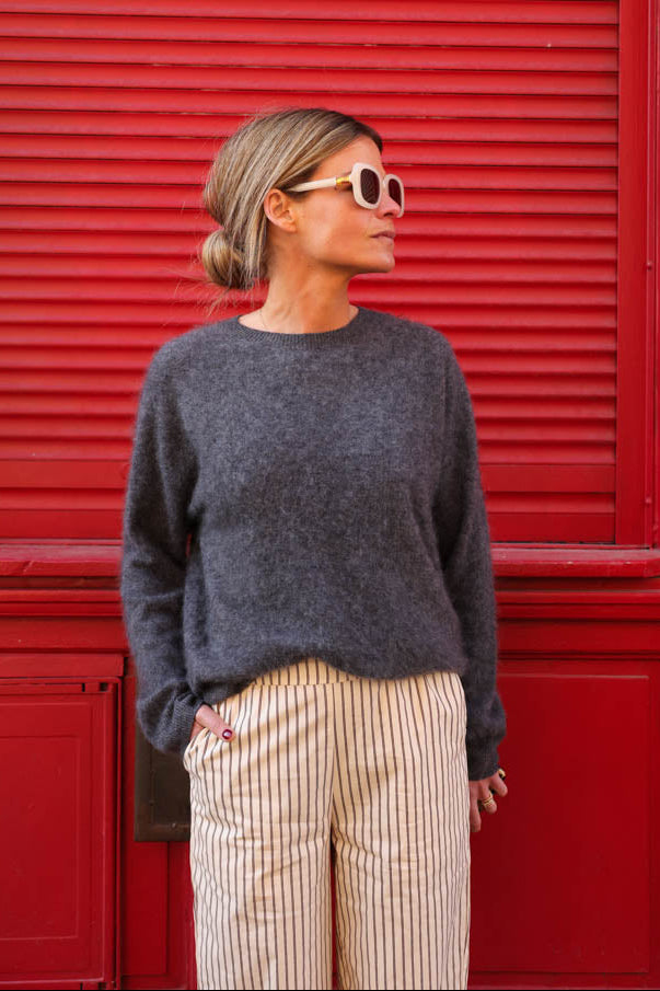 Pull Augustin laine gris