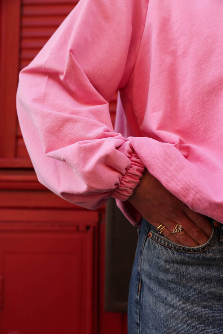 Sweat Arthus rose délavé