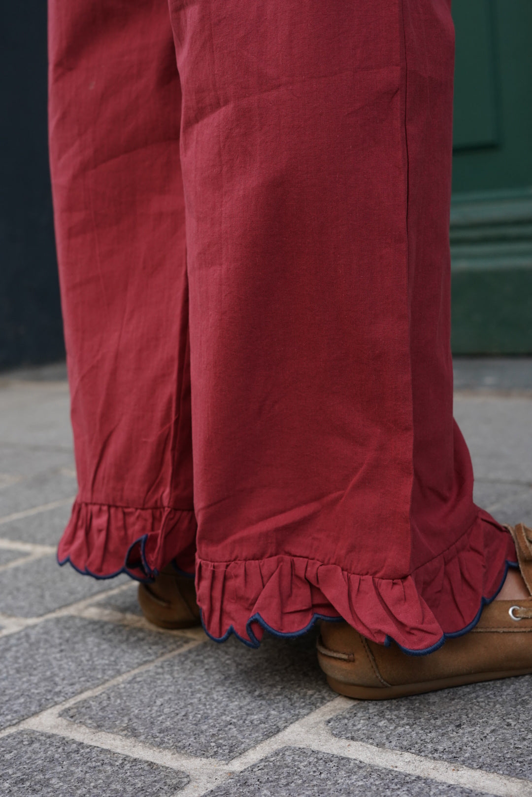 Pantalon Octave froufrou terracotta