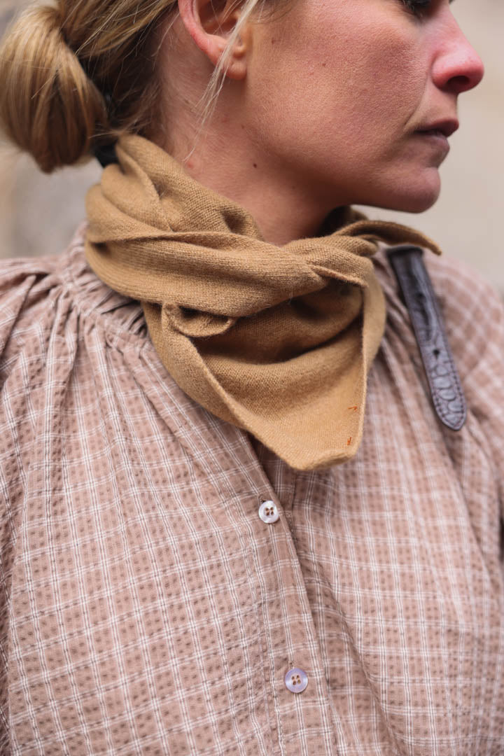 Foulard Ernest maille camel